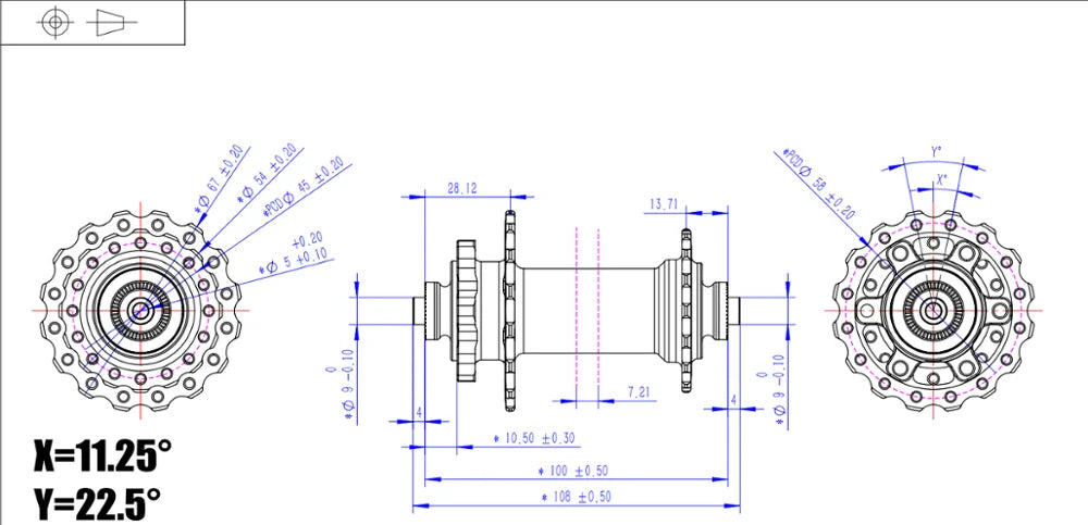 Bicycle Hubs ARC MT006 MTB Bike Hubs, 4 NBK Bearings, 28/32/36 Holes, 6-Bolt Disc Brake, 8-11 Speed, 4-Pawl 3-Tooth Design