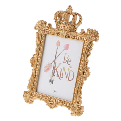 Gold Crown Resin Picture Photo Frame Baroque Luxury Style Home Décor