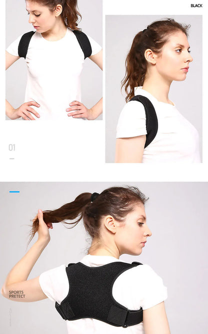 AOLIKES New Posture Corrector Spine Back Shoulder Support Corrector Band Adjustable Brace Correction Humpback Back Pain Relief