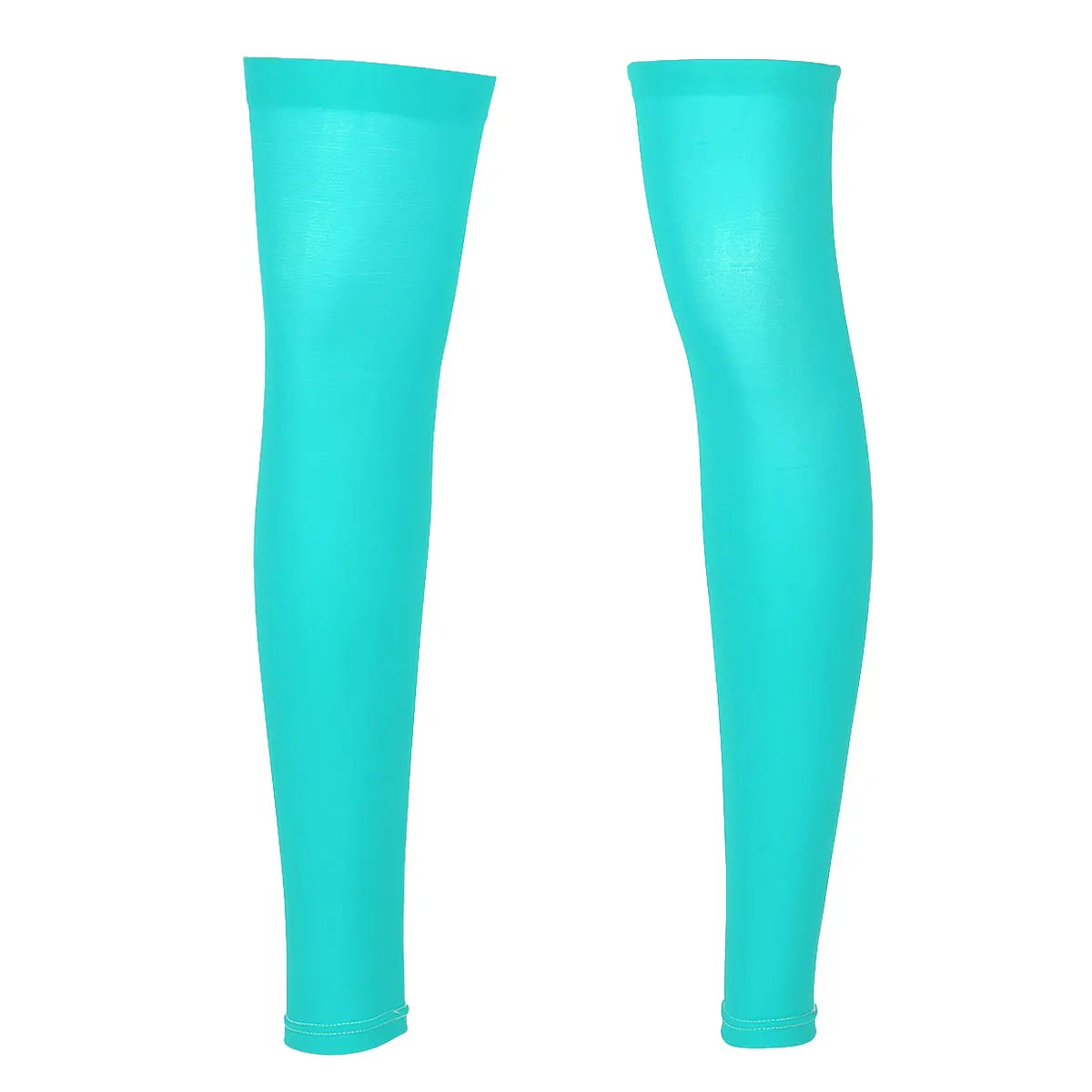 1 Pair Mens Sports Stockings Thigh High Full Leg Sleeve Footless Knee Brace Thigh and Calf Support Socks Running Stockings