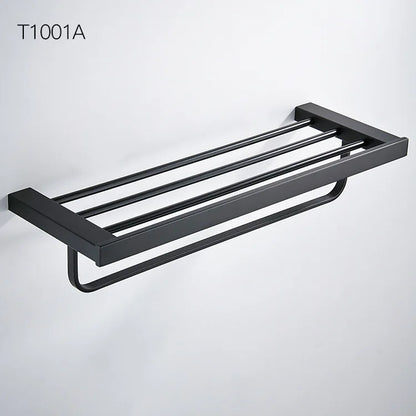 Bathroom Accessories Set Matt Black Finish Wall Toilet Paper Holder Towel Bar Shelf Brush Holders Bath Hardware Set 10 Choice