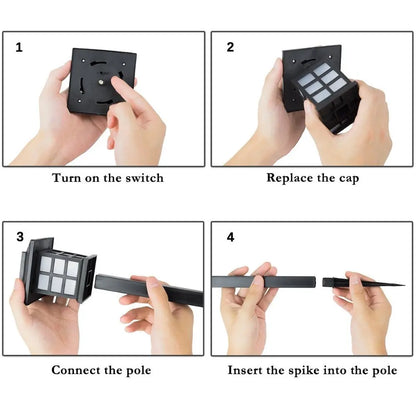 Led Houses Solar Pathway Lights Waterproof Outdoor Solar Lamp for Garden/Landscape/Yard/Patio/Driveway/Walkway Christmas Luz