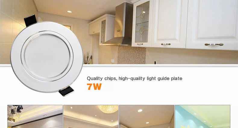 Led Downlight 3W 5W 7W 9W 12W 15W 18W AC 220V 230V 110V  Ceiling Bathroom Lamps Living Room Light Home Indoor Lighting