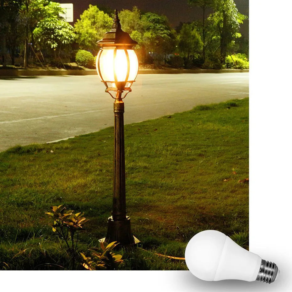 LED Sensor Bulb E27 9W 12W 15W Dusk to Dawn Smart Lamp Bulb AC85V-265V Day Night Light Auto On/Off For Stair Hallway Pathway