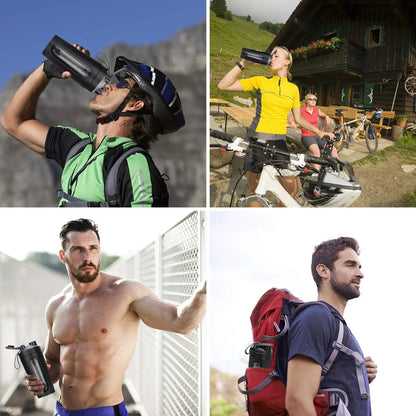 28OZ Whey Protein Powder Sports Shaker Bottle For Water Bottle Gym Nutrition Blender Cup Stainless Steel Extreme Sport Space Cup