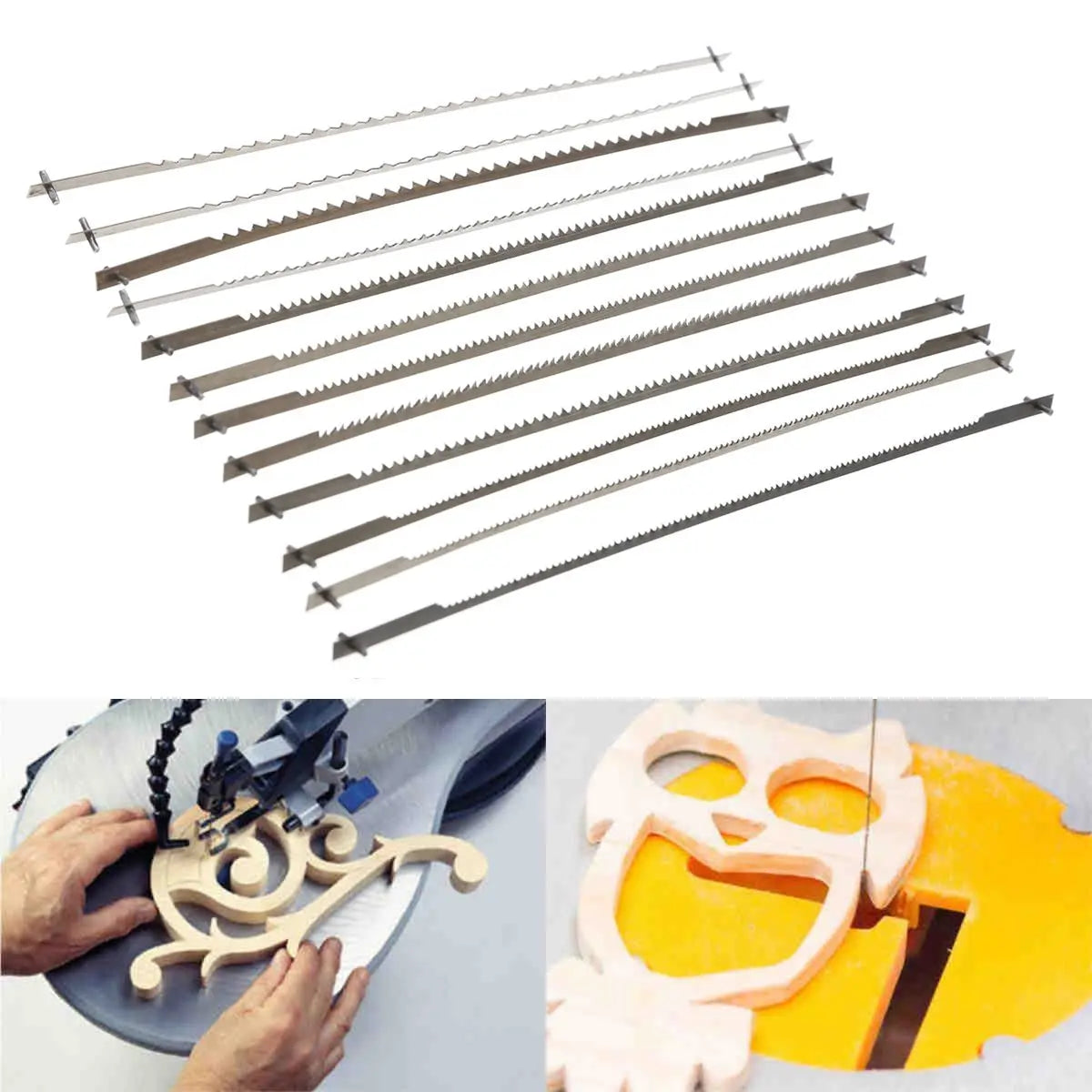 12x Pinned Scroll Saw Blades Woodworking Power Tools Accessories 127mm