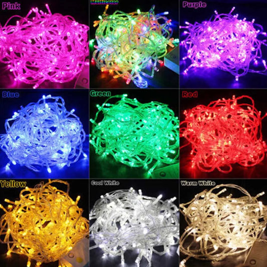 LED String Lights Holiday Lighting 10M 100LEDs AC110V/220V EU Xmas Wedding Party Christmas Decorations Light Fairy Garland Lamps