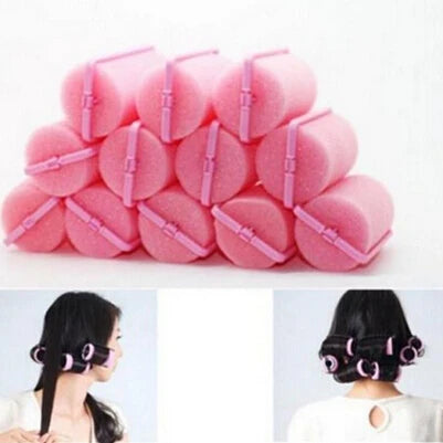 New Professional 12 Pcs Curler Hairdressing Tool Soft DIY Sponge Hair Styling Foam Hair Rollers Styling tool