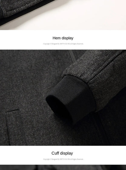 New Brand Casual Fashion Baseball Collar Autumn Winter Mens Coat 2025 Men Clothing Fashion Jacket Solid Classic Windbreaker