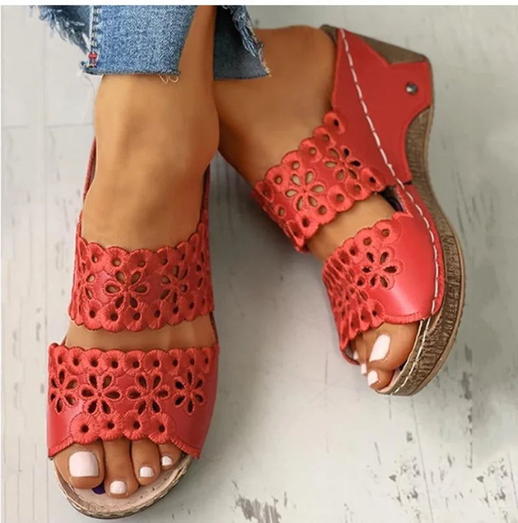 Women's sandal Wedge women shoes Summer Beach Sandal Women Fashion Gladiator Flat shoes gladiator sandal women Sandalias mujer