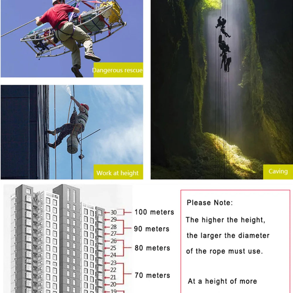 10-30m Car Tow Rope Static Climbing Rope 8mm Outdoor Survival Rescue Safety Cord Climbing Wall Equipment Accessorie 10m 20m 30m