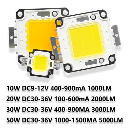 LED Chip Beads 10W 20W 30W 1.5mm Thickness Backlight Diode Lamps Cold Warm White LED Matrix For DIY Flood Light Bulbs Spotlights