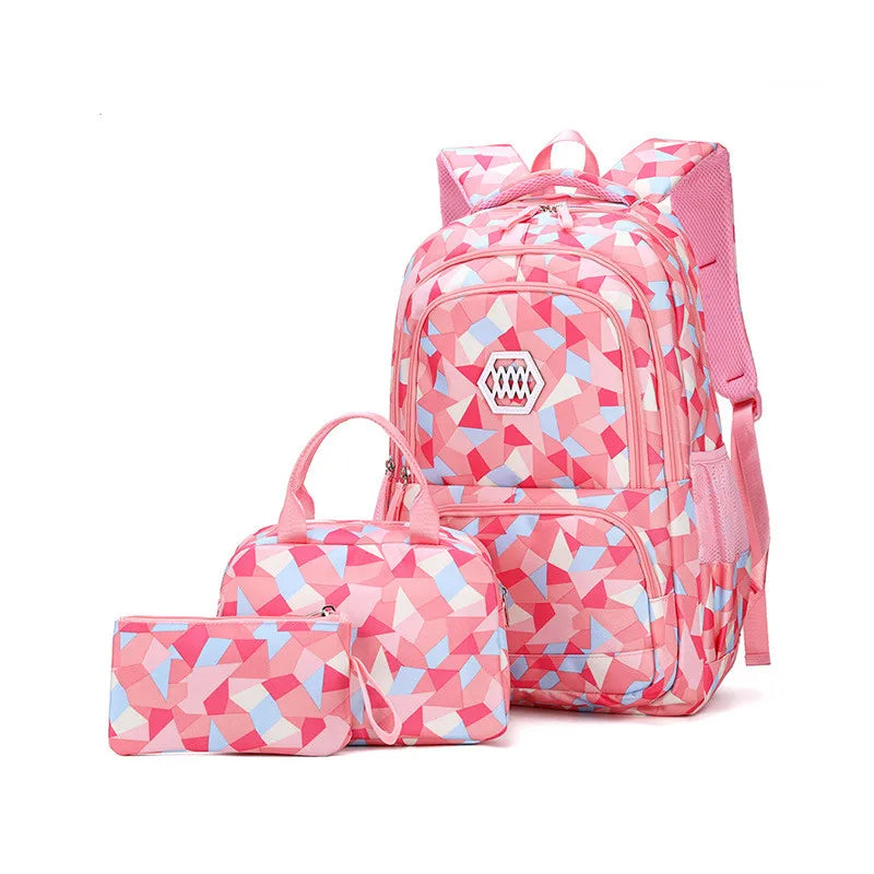 School Bags for Teenagers Girls Schoolbag Large Capacity Boys Printing School Backpack Set Rucksack Bagpack Kids Cute Book Bags