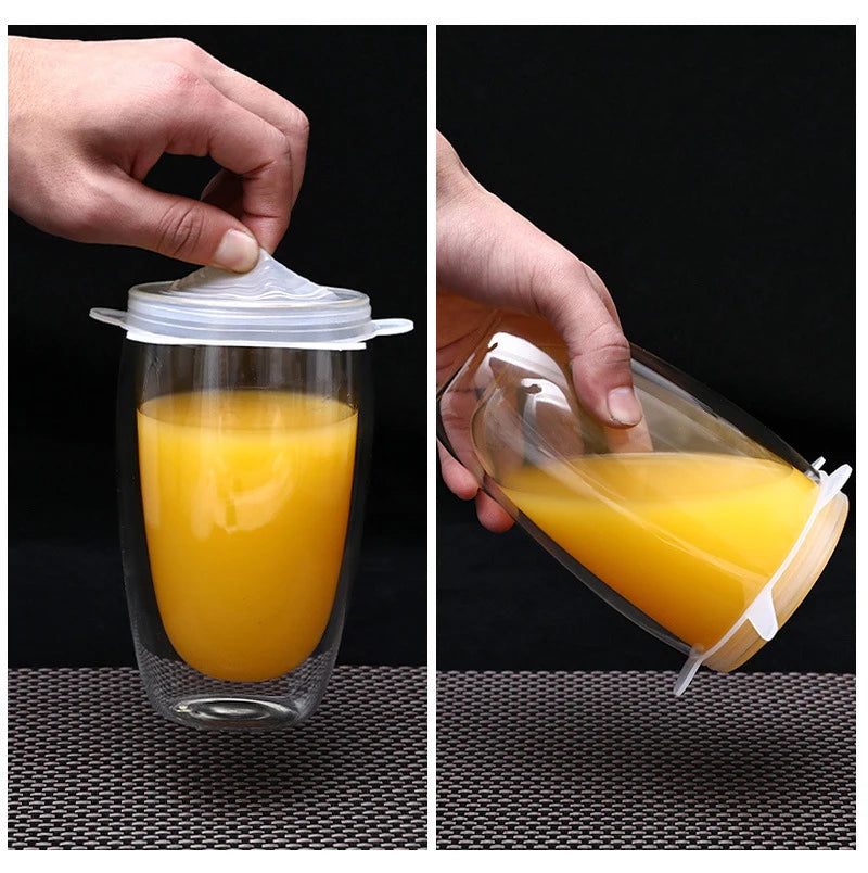 6pcs Food Silicone Cover Cap Universal Silicone Lids Cookware Bowl Reusable Stretch Lids Pot Lids Kitchen Accessories