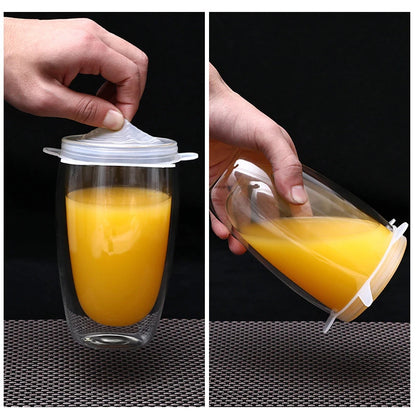 6pcs Food Silicone Cover Cap Universal Silicone Lids Cookware Bowl Reusable Stretch Lids Pot Lids Kitchen Accessories