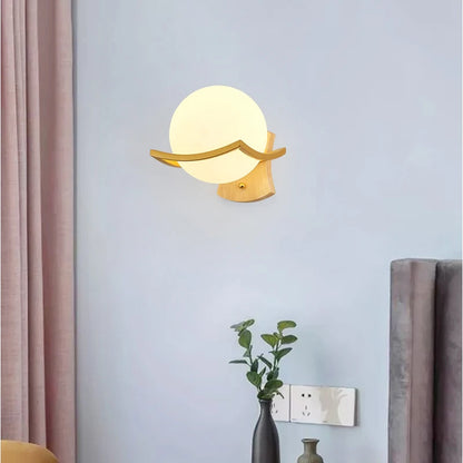 Decorative Modern Wall Lamp with Glass Shade Bedside Bedroom Loft Design Up Down Iron Led Wall Lights Gold for Home Mirror E27