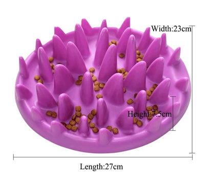 Pets Dog Cats Feeder Bowls Catch Interactive Hard Silicone Cat Kitten Slow Food Feed Non Slip Anti Gulping Feeder Bowl Supplies