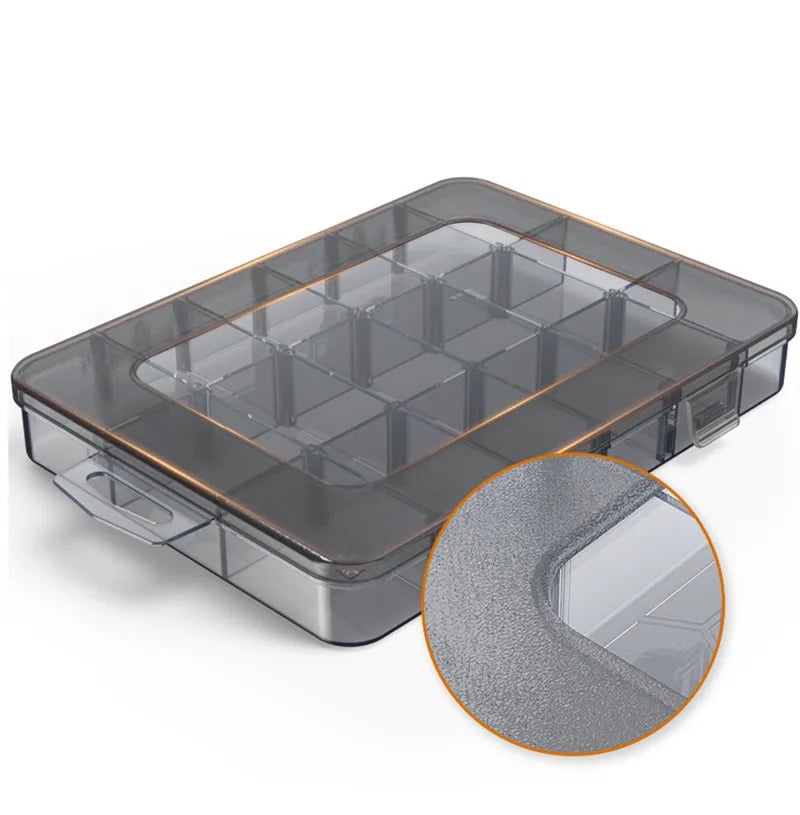 Organizer 9-24 Grids Adjustable Storage Container  Compartment Plastic Storage Box Component Screw Holder Case Display Container