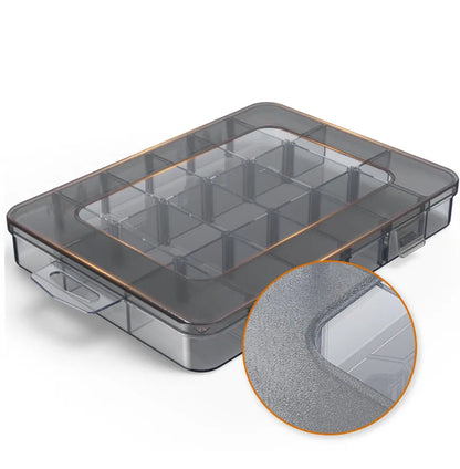Organizer 9-24 Grids Adjustable Storage Container  Compartment Plastic Storage Box Component Screw Holder Case Display Container