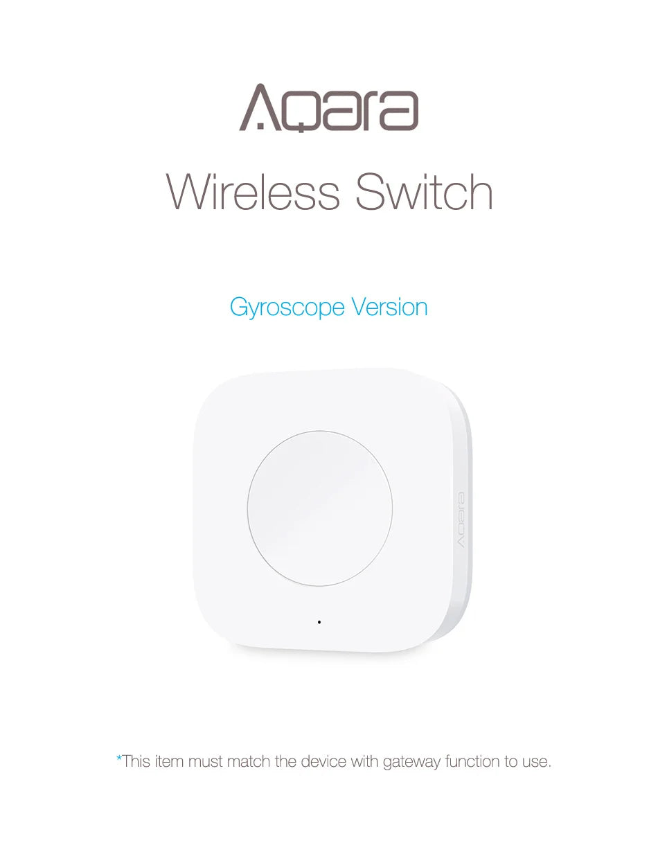 Aqara Wireless Mini Switch Zigbee Connection Versatile 3-way Control Button for Smart Home Devices Compatible with Apple HomeKit