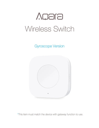 Aqara Wireless Mini Switch Zigbee Connection Versatile 3-way Control Button for Smart Home Devices Compatible with Apple HomeKit