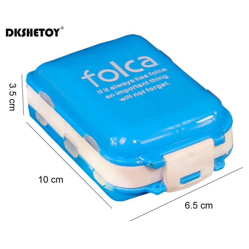 Pocket Pill case Folding Multi-layer Medicine Pills Storage cases Vitamin Drug  Box organizer Container pharmacy Box coffret