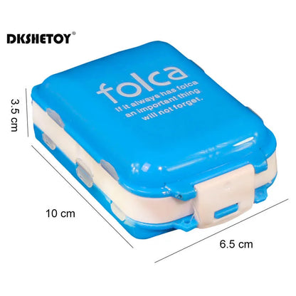 Pocket Pill case Folding Multi-layer Medicine Pills Storage cases Vitamin Drug  Box organizer Container pharmacy Box coffret