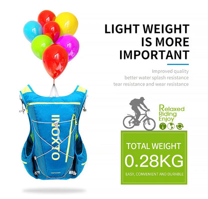 running hydrating vest backpack 8L, cycling hydrating backpack hiking marathon hydrating, with 1.5L water bag 500ml water bottle