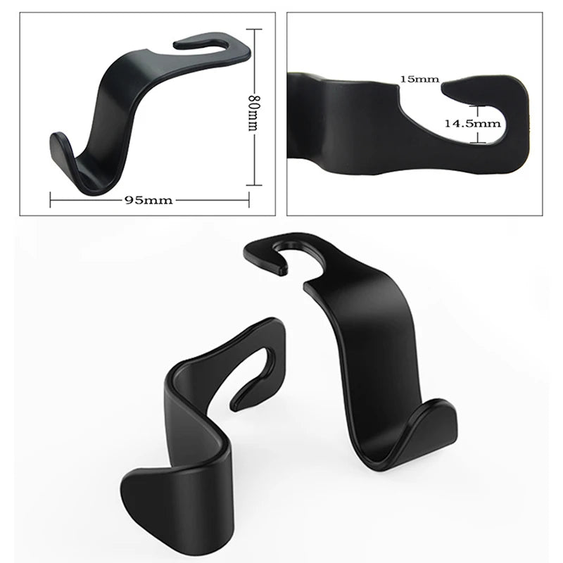 Universal Car Seat Back Hook Phone Holder PP Car Accessories Interior Portable Storage Hook for Car Bag Purse Cloth Hanger Drop