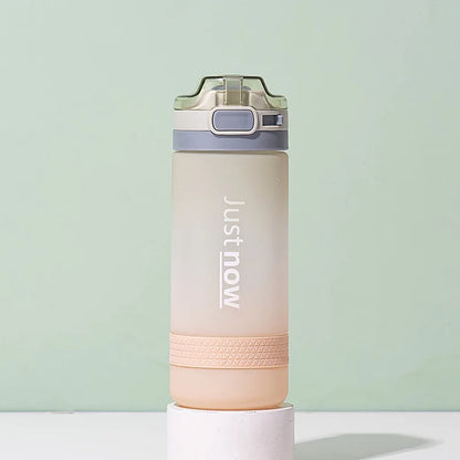 500ml/600ml New Fashion Water Bottle With Straw BPA Free Portable Outdoor Sport Cute Drinking Plastic Bottles Eco-Friendly