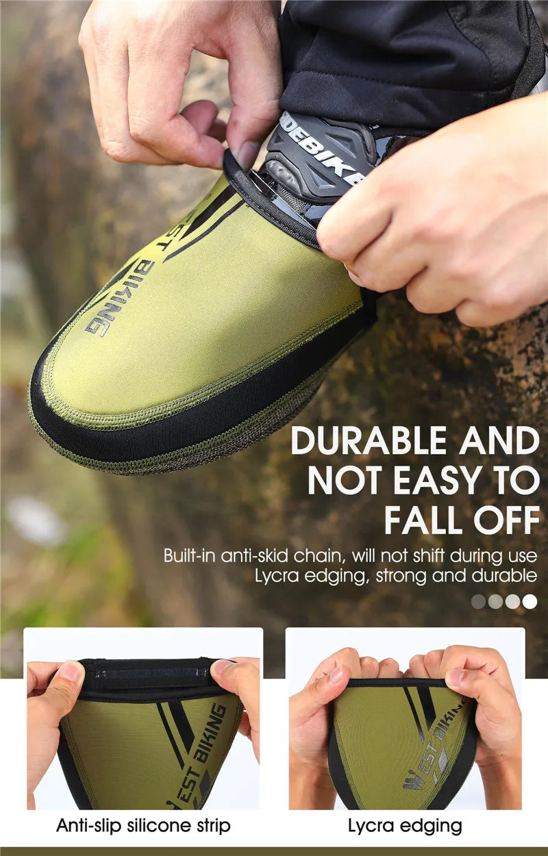 WEST BIKING Bicycle Half Shoe Cover Windproof Non-slip Cycling Boot Cover MTB Road Bike Waterproof Overshoes Bicycle Equipment