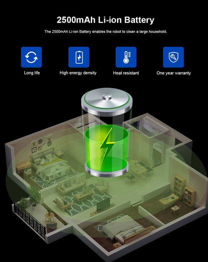 Robot Vacuum Cleaner LIECTROUX/LILIN C30B ,Map Navigation with Memory,Wifi APP Control,6000pa Suction,Smart Electric Water Tank