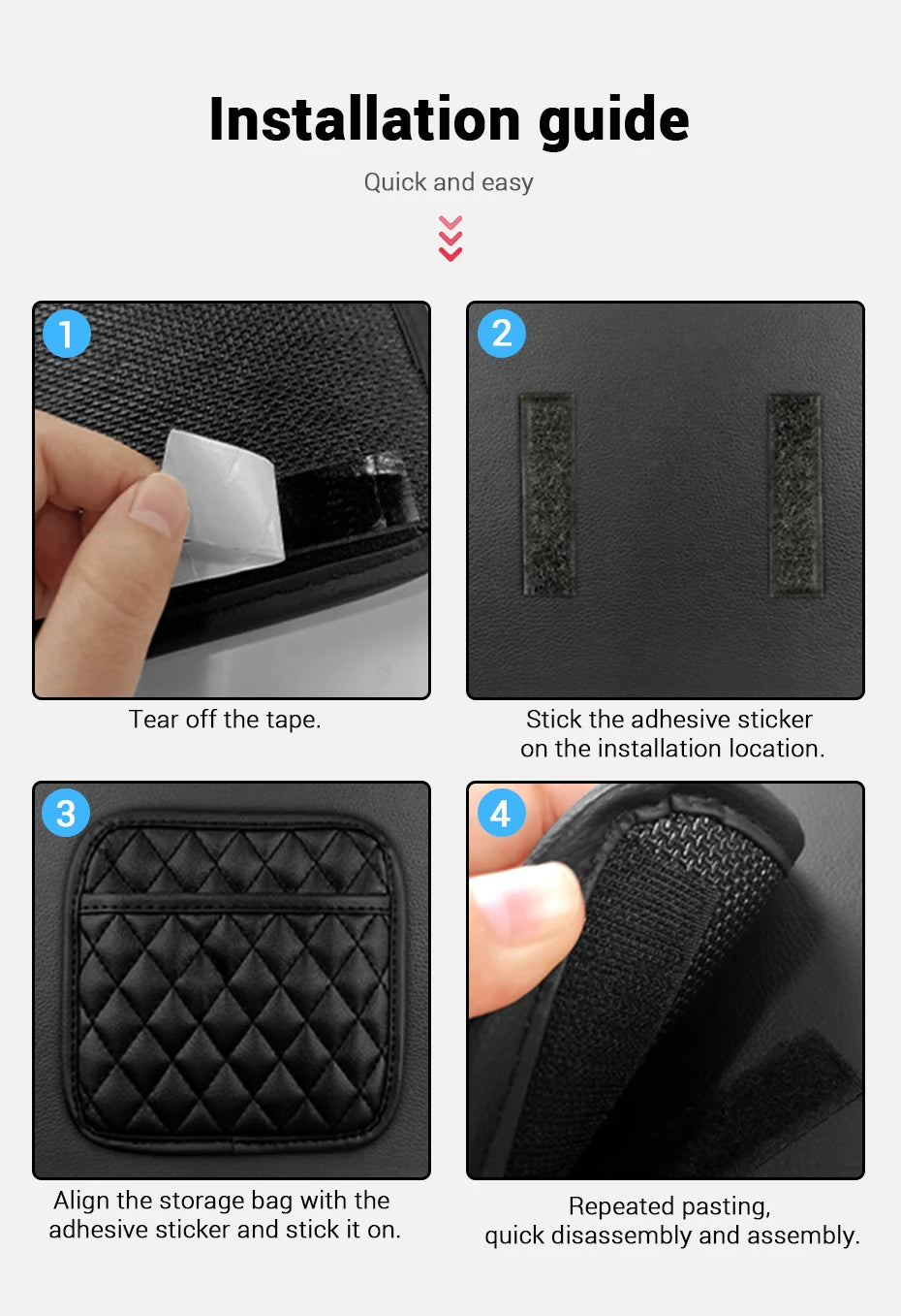 Multifunction Car Organizers Pocket Bags For Car Storage Box Collecting Bag For Cards Phone Key Sticky Pouch In Car Interior