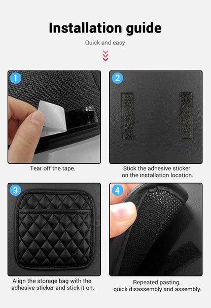 Multifunction Car Organizers Pocket Bags For Car Storage Box Collecting Bag For Cards Phone Key Sticky Pouch In Car Interior