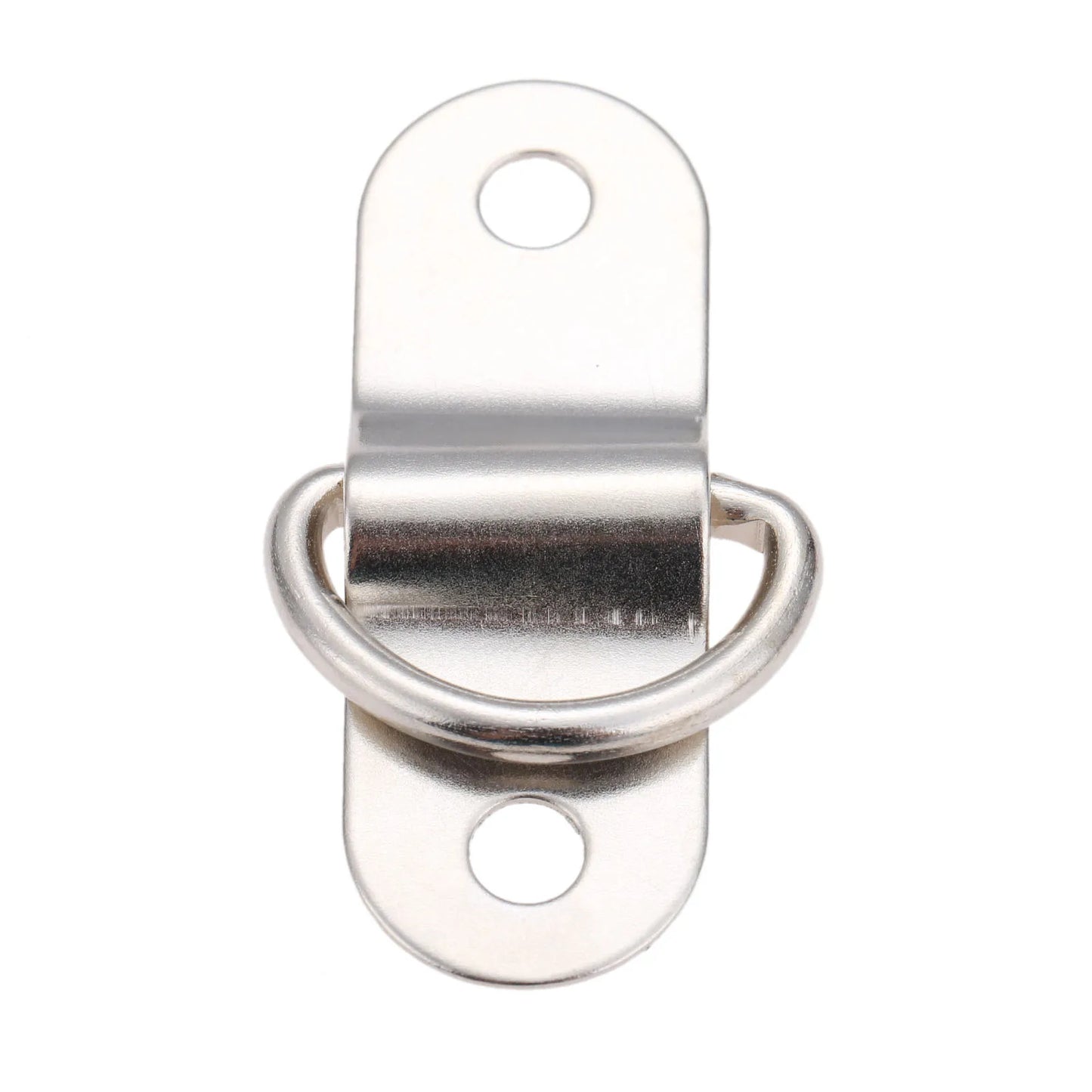 10Pcs Boat Trailers D Ring Durable Tie Down Hook Rope Cleat Load Anchor Metal Flat Seamless D Ring D Button Half Round Buckle