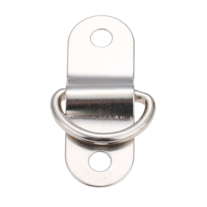 10Pcs Boat Trailers D Ring Durable Tie Down Hook Rope Cleat Load Anchor Metal Flat Seamless D Ring D Button Half Round Buckle