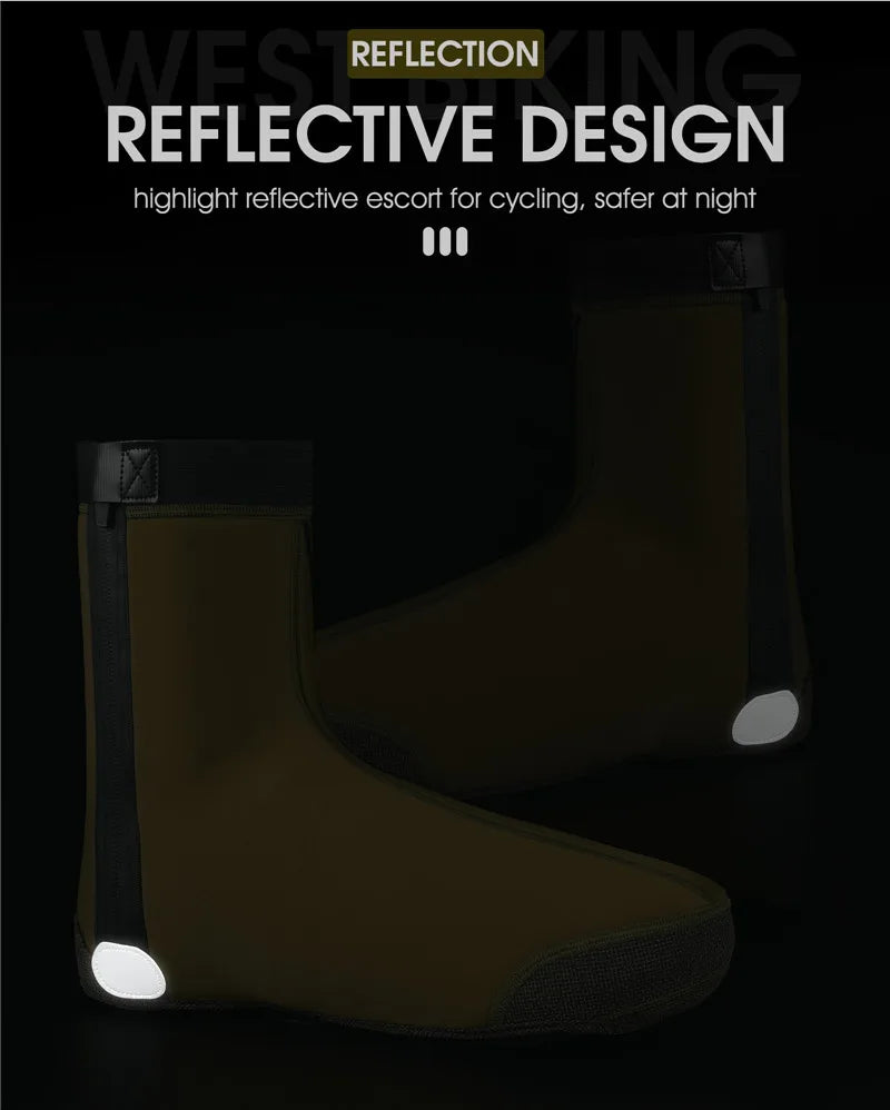 WEST BIKING Bicycle Half Shoe Cover Windproof Non-slip Cycling Boot Cover MTB Road Bike Waterproof Overshoes Bicycle Equipment