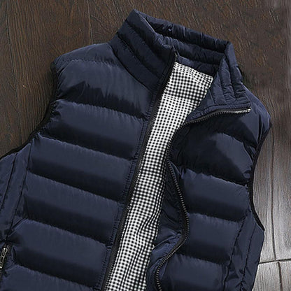 Oversize Down Coat Men Vest Waterproof Padded Thick Warm Winter Waistcoat for Men Down Jacket Vest Work Daily Wear