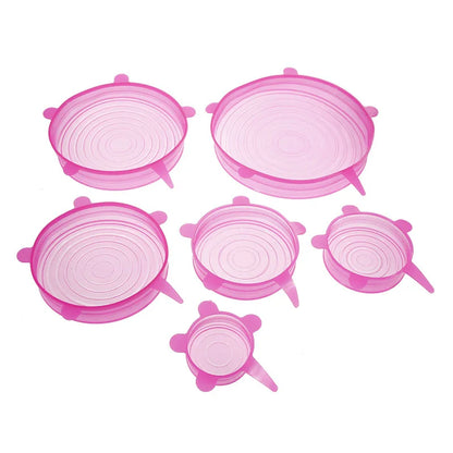 Universal Reusable Silicone Stretch Lids Food Wrap Silicone Cover for Cookware Bowl Pan Cooking Kitchen Accessories
