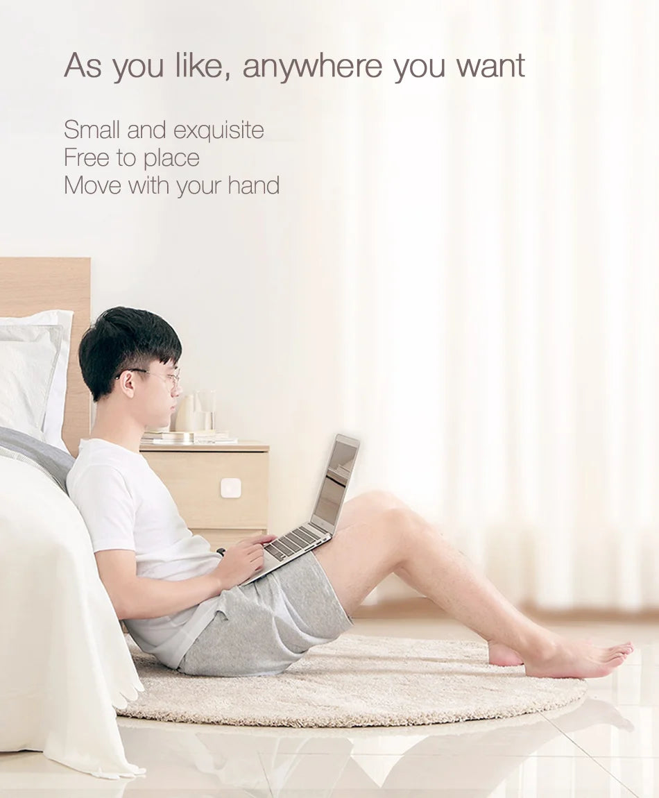 Aqara Wireless Mini Switch Zigbee Connection Versatile 3-way Control Button for Smart Home Devices Compatible with Apple HomeKit