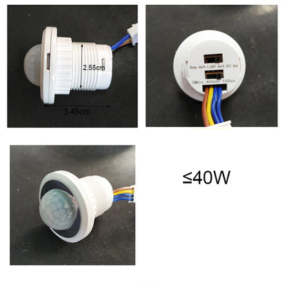 Smart Switch PIR Detector Sound Voice Sensor Lamp Photocell On Off Light Controller Photoswitch 110/220v Infrared Automation