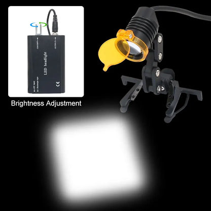 Dental LED Head Light for Dental Loupes Dentist with Yellow Filter Glasses Clip Rechargable Lamp Adjustable Brightness