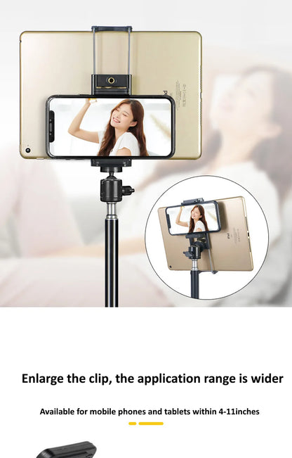 50/150/200cm Tripod for Tablet and Phone Aluminum Tripode Tablet Floor Ipad Tripod Stand with Smartphone & Tablet Holder Mount