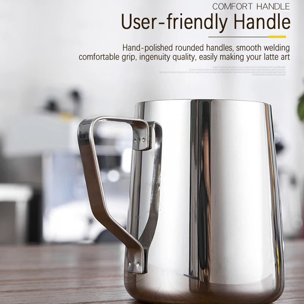 Coffee Latte Milk Frothing Jug Milk Frother Pitcher Stainless Steel Jug Espresso Barista Pitcher Milk Pot Coffee Accessories