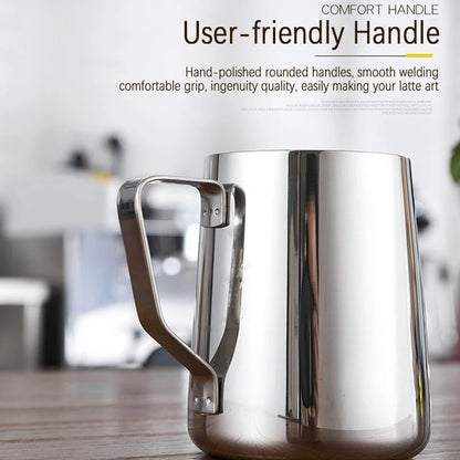 Coffee Latte Milk Frothing Jug Milk Frother Pitcher Stainless Steel Jug Espresso Barista Pitcher Milk Pot Coffee Accessories
