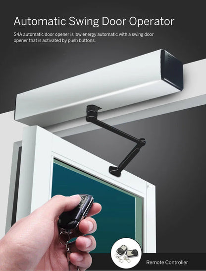 Smart Home Automatic Swing Door Opener Closer Electric Garage Gate Operator Optional Sensor Remote Control Big Gate Motor