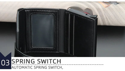 2023 Rfid Blocking Protection Men Card Wallets Hasp Small Card Wallets PU Leather Slim Mini Wallet Qaulity Male Purses