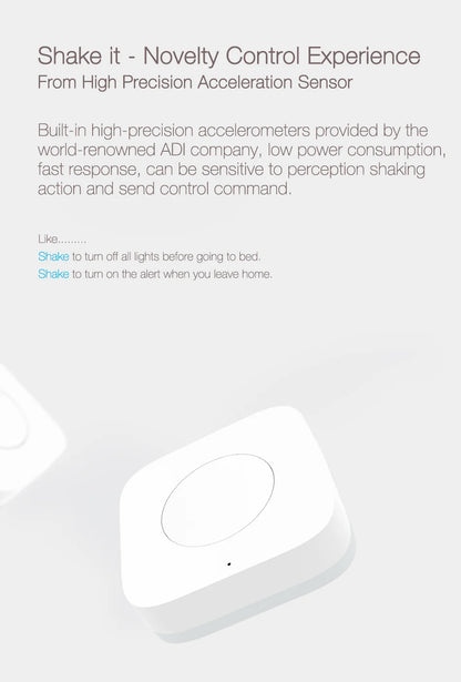 Aqara Wireless Mini Switch Zigbee Connection Versatile 3-way Control Button for Smart Home Devices Compatible with Apple HomeKit