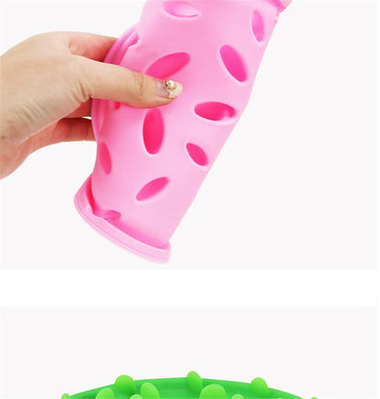 Silicone Pet Bowl Dog Cat Slow Eating Feeding Food Bowls Portable Puppy Feeder Puzzle Bowls Dishes Anti Choke Food Container