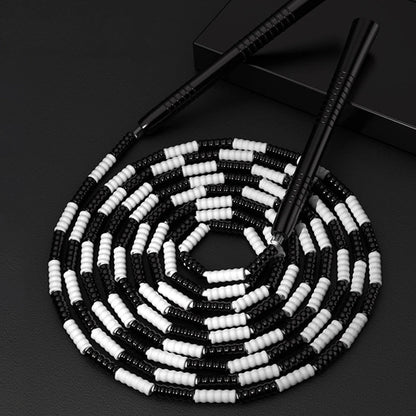 Tangle-Free Segmented Beaded Jump Rope For Kids Fitness Skipping Rope For Men and Women Adjustable Length Weight Loss
